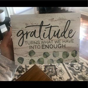 Gratitude sign